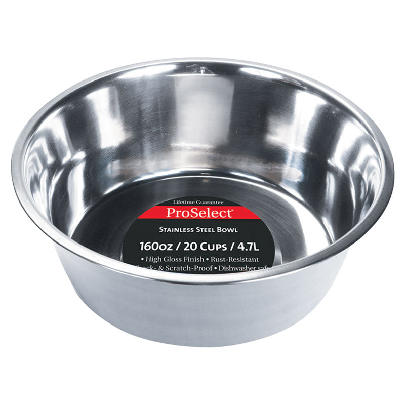 Plato para mascotas 4,73 litros acero inoxidable