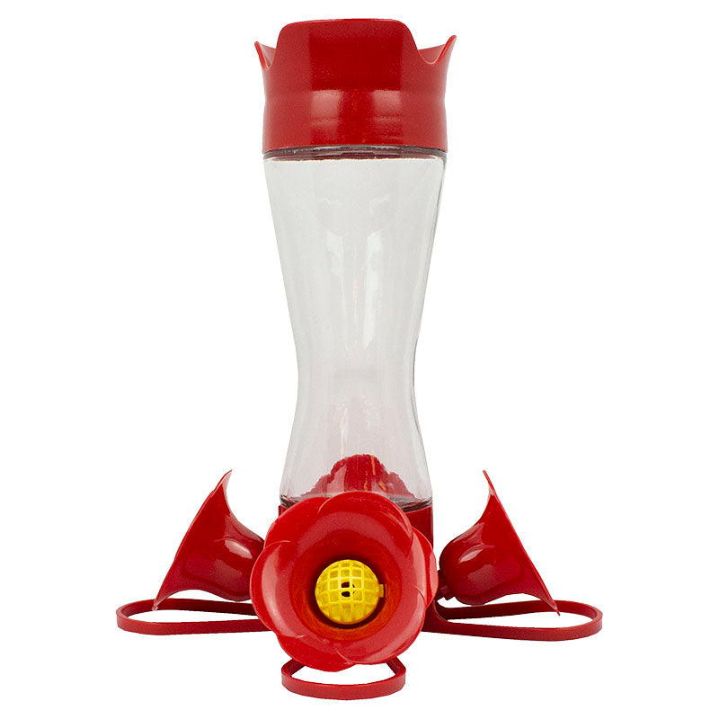 Comedero colibrí vidrio y plástico rojo brillante 236 ml Perky-et