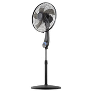 16" black pedestal fan includes Basic Living remote control
