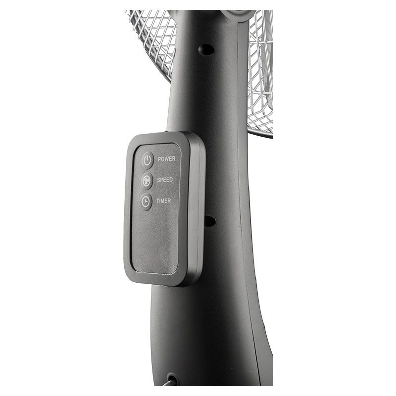16" black pedestal fan includes Basic Living remote control