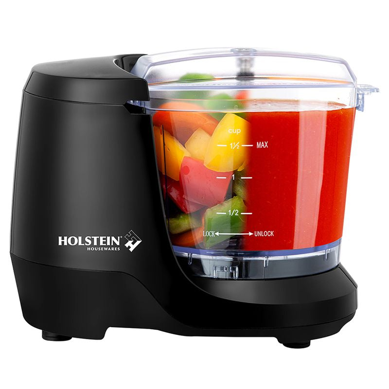 Food Chopper 100W 1 speed 1.5 cups black Holstein