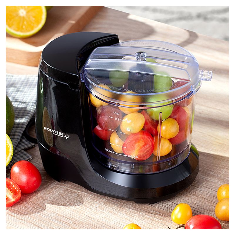 Food Chopper 100W 1 speed 1.5 cups black Holstein