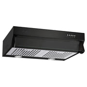 60 cm horizontal black steel grease extractor