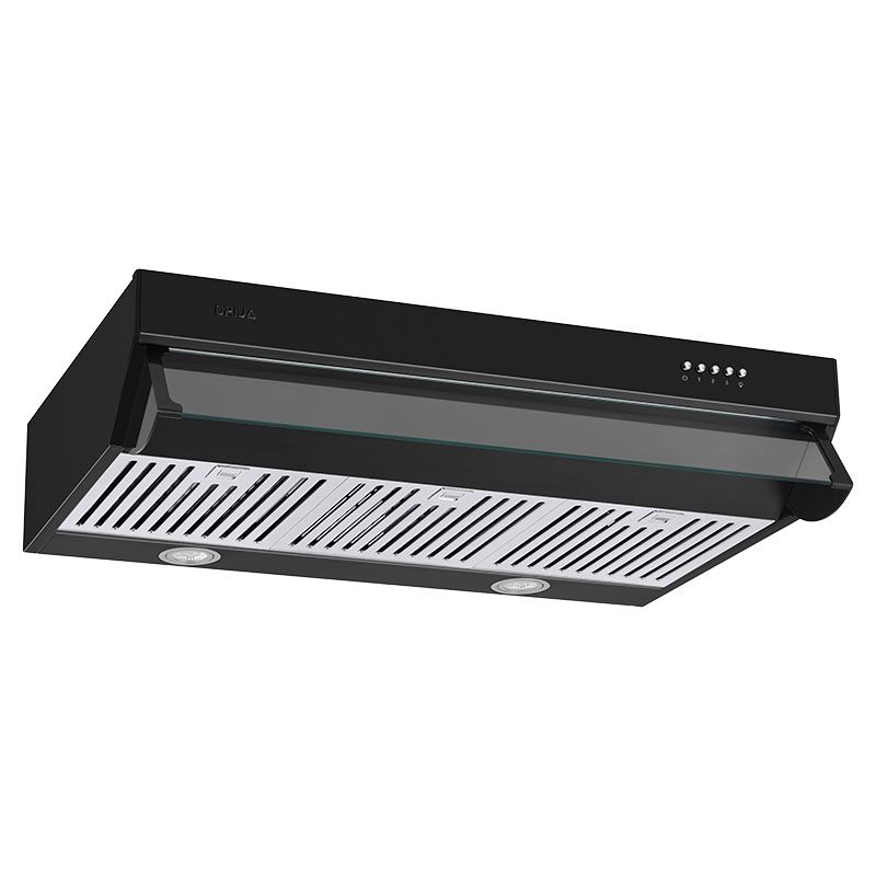 Extractor de cocina horizontal 76 cm negro 76 x 48 x 15 cm