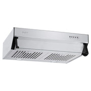 Extractor de cocina horizontal 76 cm acero inoxidable plateado