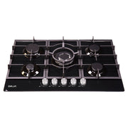 Estufa a gas de vidrio templado 5 hornillas 10 x 76 x 51 cm Drija