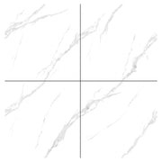 60 x 60 cm White Marble Porcelain Tile 1.44 m²