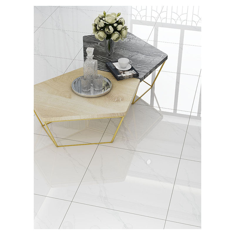 60 x 60 cm White Marble Porcelain Tile 1.44 m²