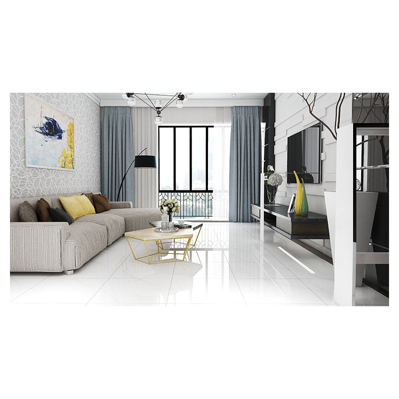 60 x 60 cm White Marble Porcelain Tile 1.44 m²