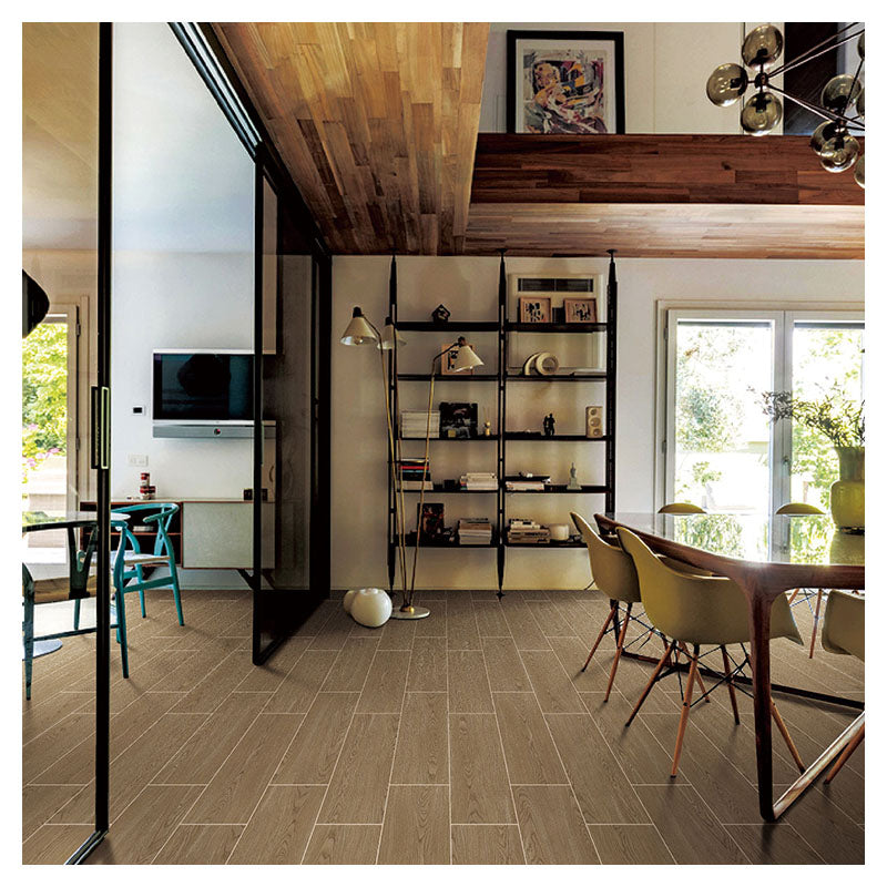 Wood-look porcelain tile 20 x 100 cm Tropical Rainforest dark wood 1.2 m²