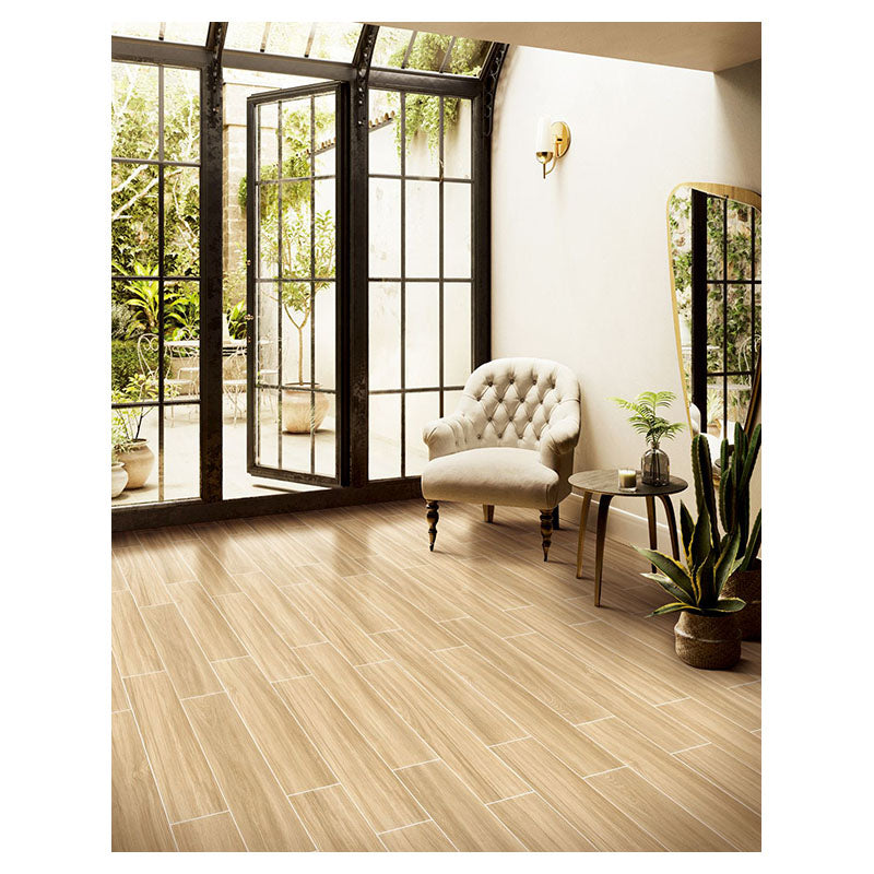 20 x 100 cm Rosewood wood-look porcelain tile, pink wood, 1.2 m²