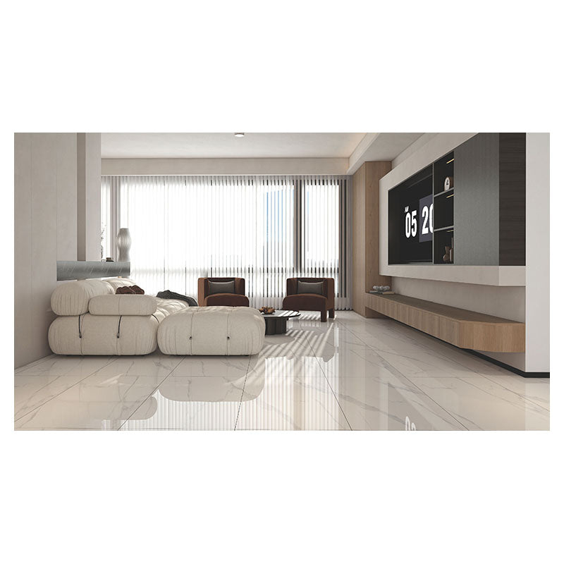 Porcelanato 60 x 120 cm mármol blanco  2.16 m²