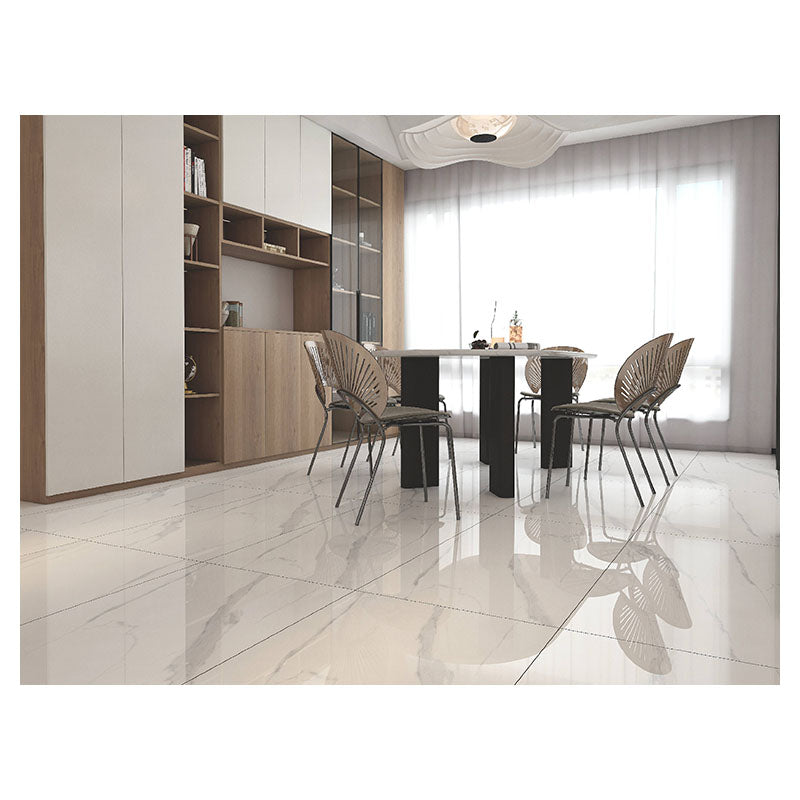 Porcelanato 60 x 120 cm mármol blanco  2.16 m²