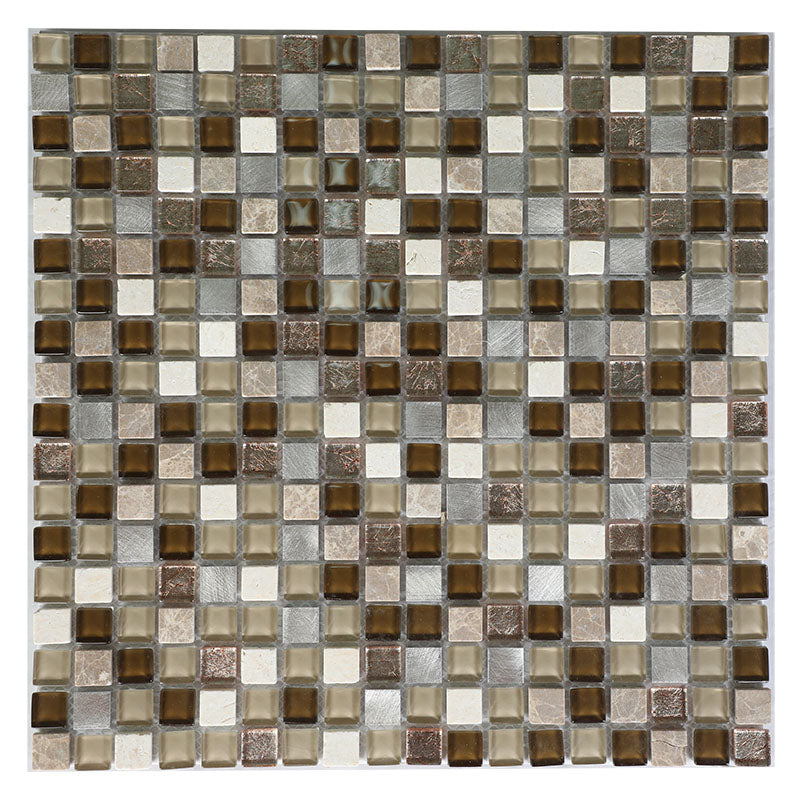 Malla de vidrio y aluminio marrón de 30 x 30 cm