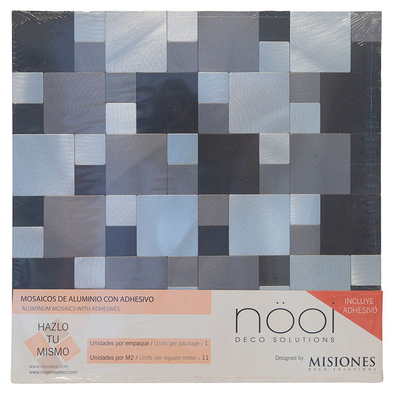 Gray aluminum mesh 31 x 31 cm