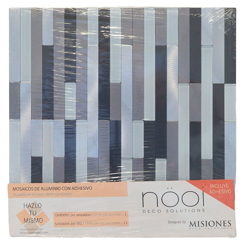 Malla de aluminio adhesivo gris 30 x 30 cm