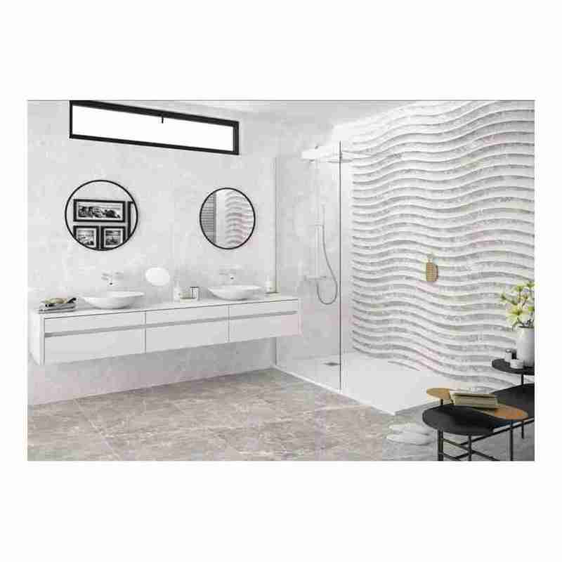 Ceramic tile 100 x 33 cm Albury gray marbled 1.33 m2