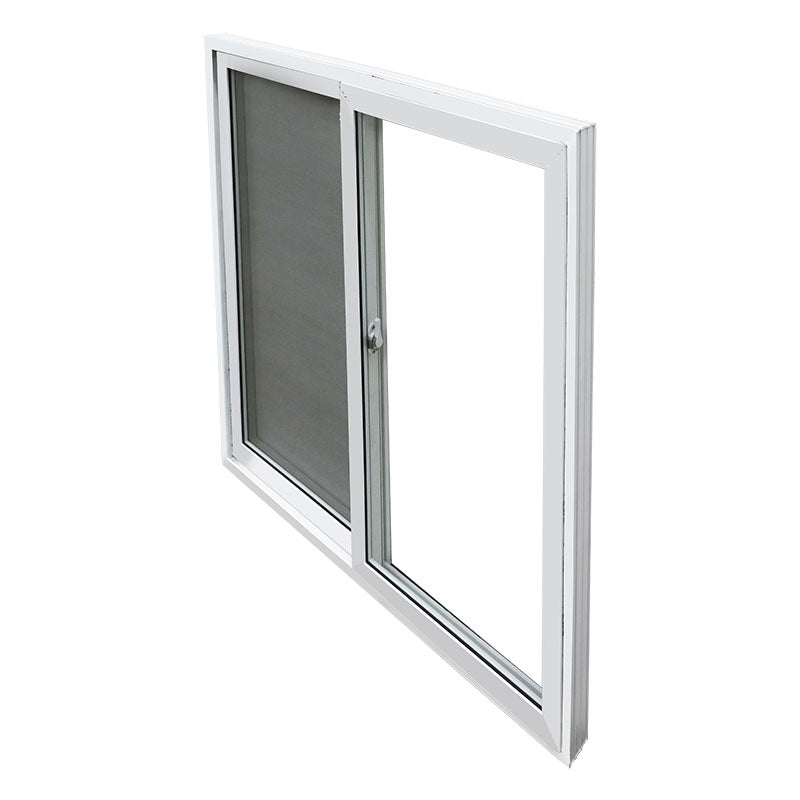 White PVC window with screen, 1 x 1 m, white