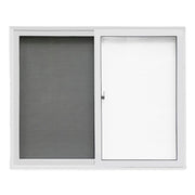 White PVC window with screen, 1.5 x 1 m in white