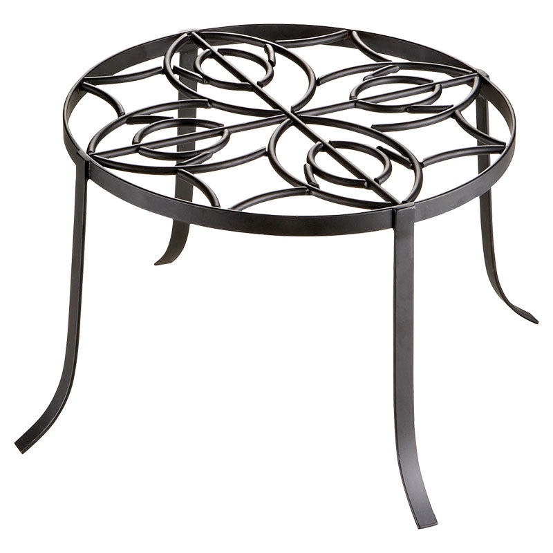 Soporte de hierro para maceta negro