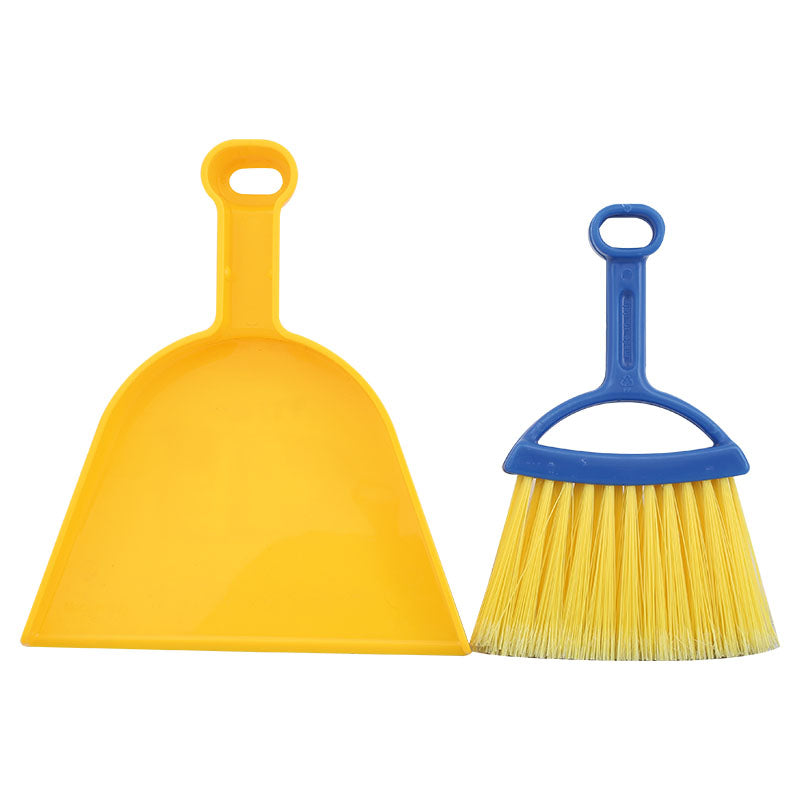Plastic dustpan and hand brush set