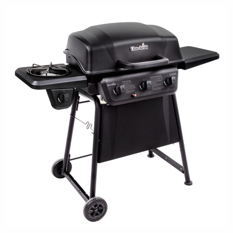 Parrilla de gas 30.000 BTU 3 quemadores + 1 lateral Char-Broil