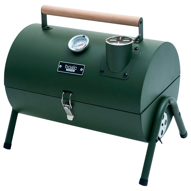 Parrilla de carbón portátil verde Basic Living