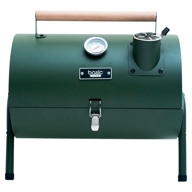 Parrilla de carbón portátil verde Basic Living