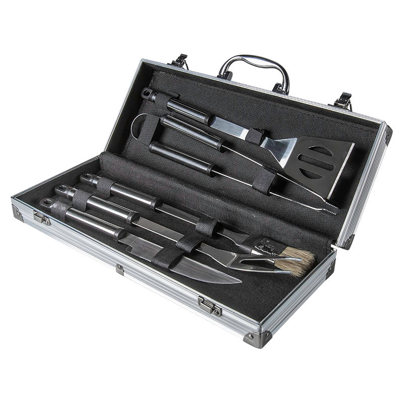 Set 5 utensilios de parrilla Deluxe acero inoxidable Basic Living
