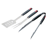Set 3 utensilios de parrilla Deluxe acero inoxidable