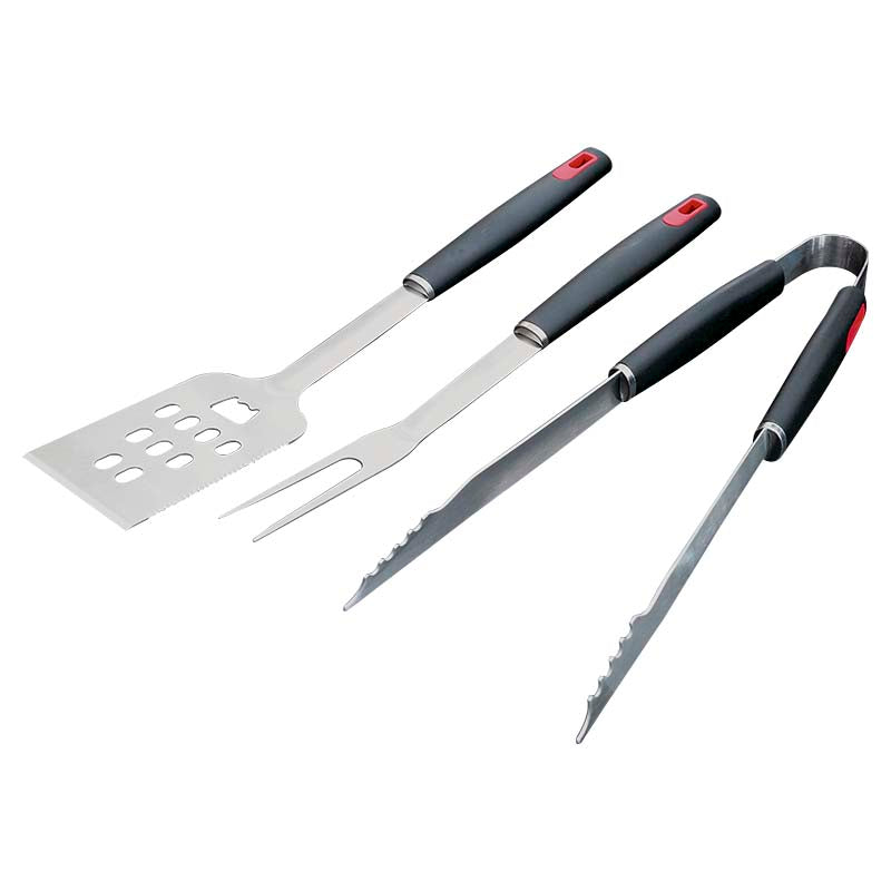 Set of 3 Deluxe Stainless Steel Grilling Utensils