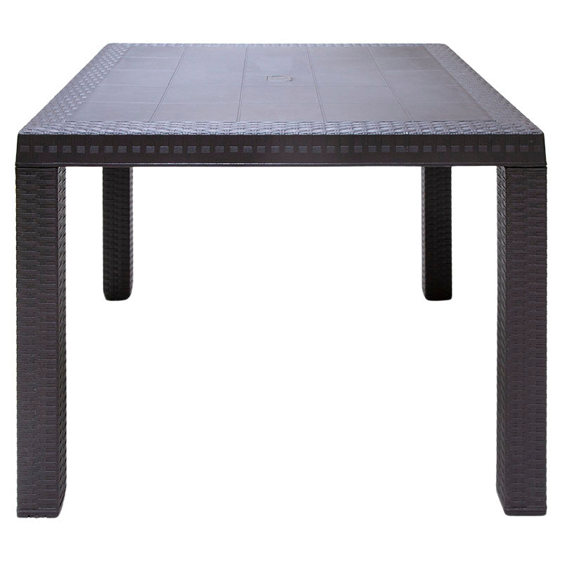Mesa Eternity tipo ratán café
