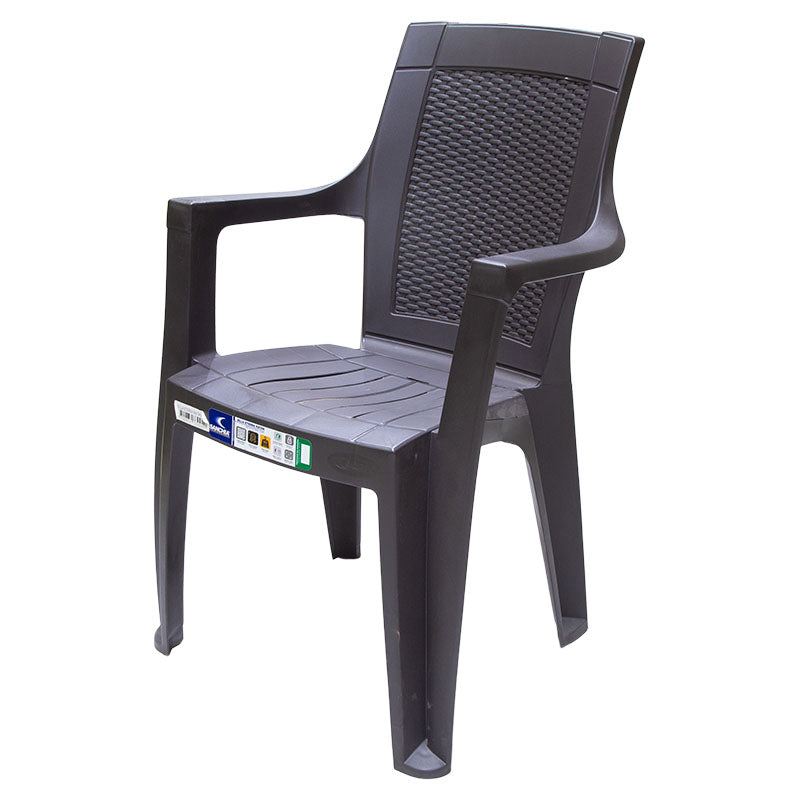 Eternity rattan-style plastic chair with armrests