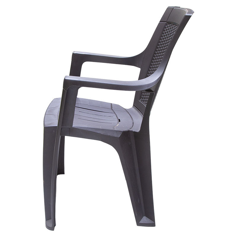 Eternity rattan-style plastic chair with armrests