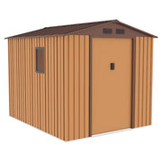 Bodega de almacenaje para exterior metálica 213 x 259 x 205 cm satinado café Basic Living