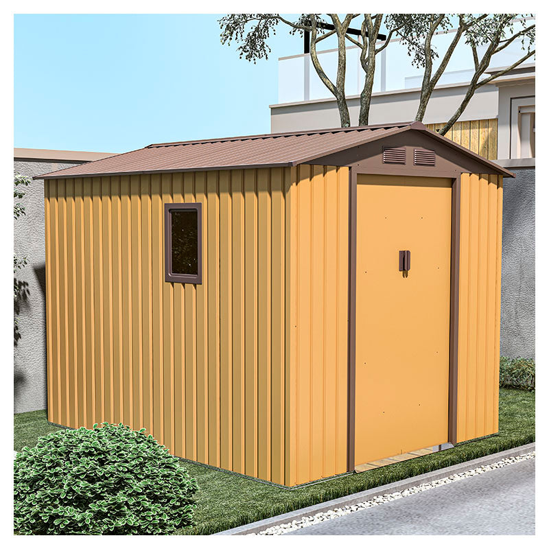 Bodega de almacenaje para exterior metálica 213 x 259 x 205 cm satinado café Basic Living