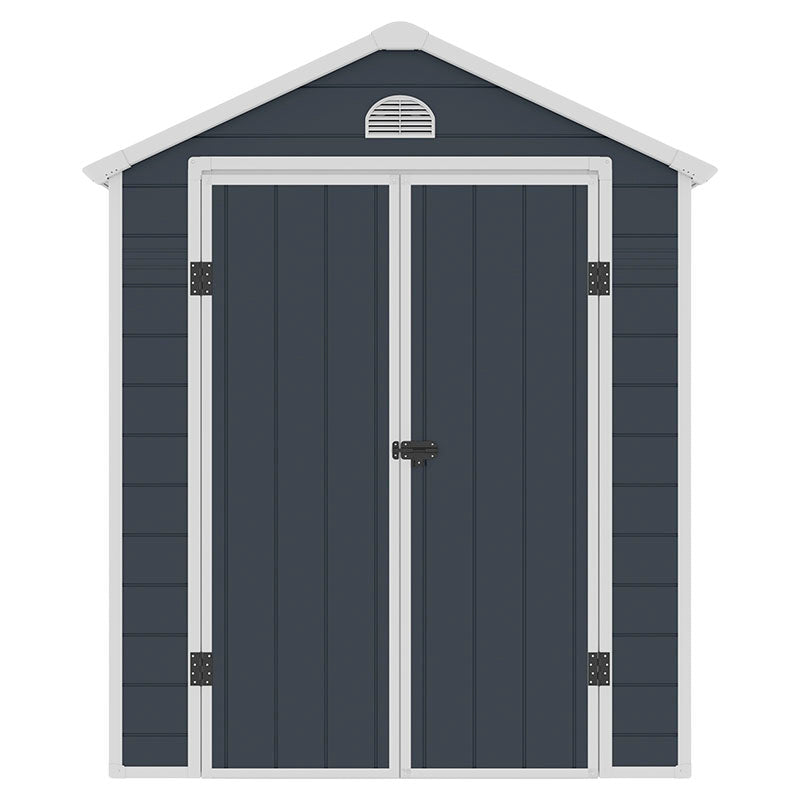 Bodega de almacenaje para exterior plástica 190 x 192 x 226 cm mate gris con blanco Basic Living
