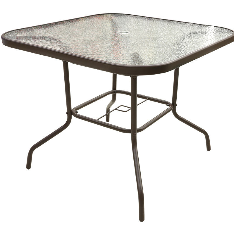 Mesa cuadrada de vidrio 90 x 90 x 70 cm