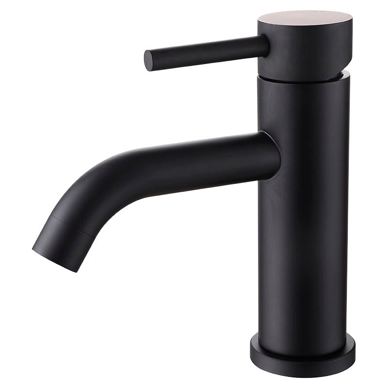 Grifo para lavamanos monomando cuello bajo negro mate Aqua Nuova