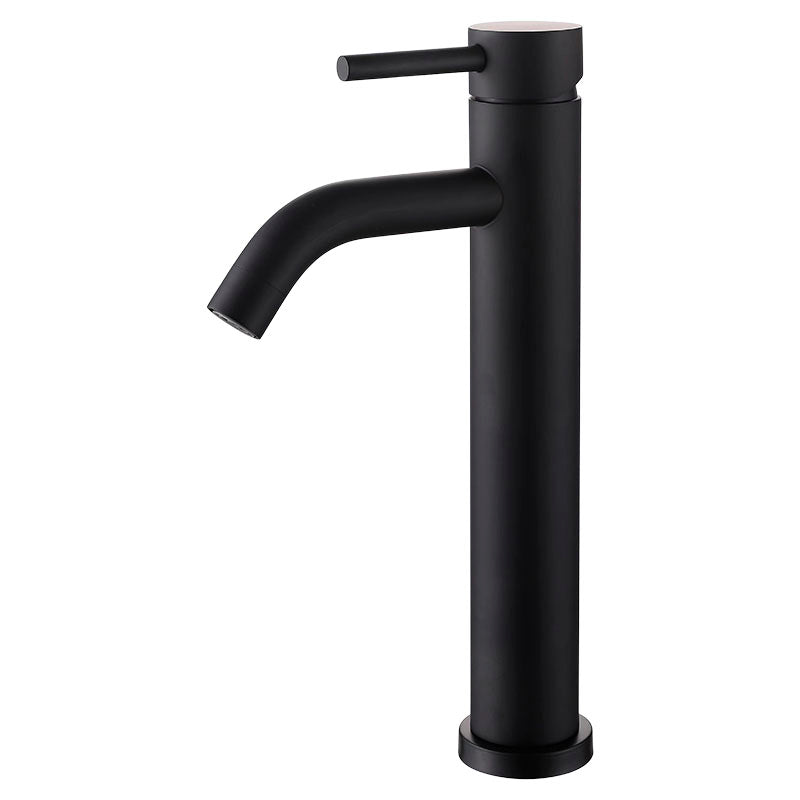 Grifo lavamanos monomando cuello alto negro mate Aqua Nuova