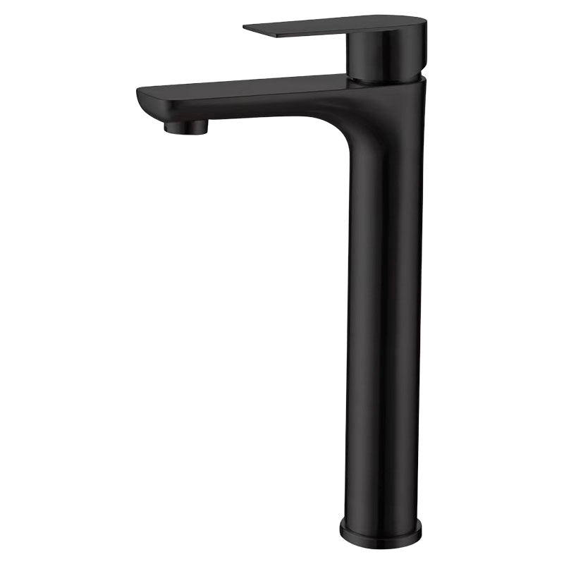Grifo lavamanos monomando cuello alto acero inoxidable satinado