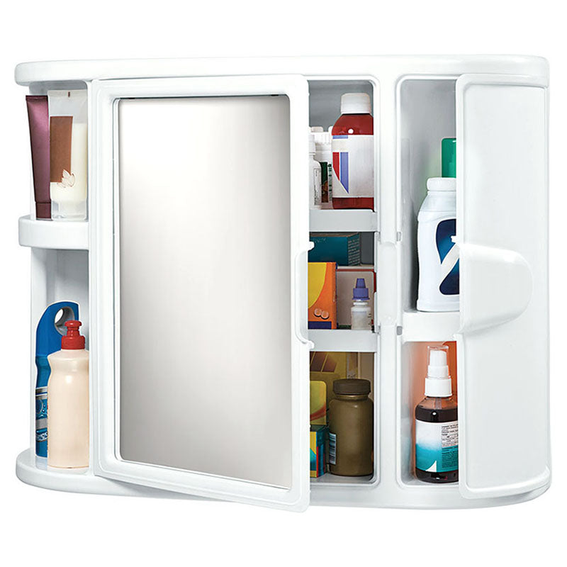Gabinete para baño plástico blanco con espejo