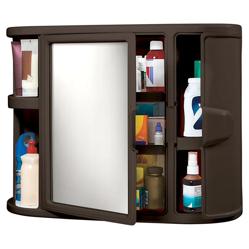 Gabinete para baño plástico café con espejo