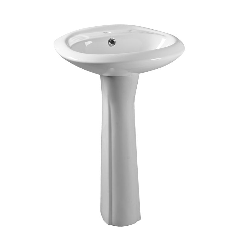 Lavamanos Giona ovalado pedestal blanco 76 x 51 x 41 cm