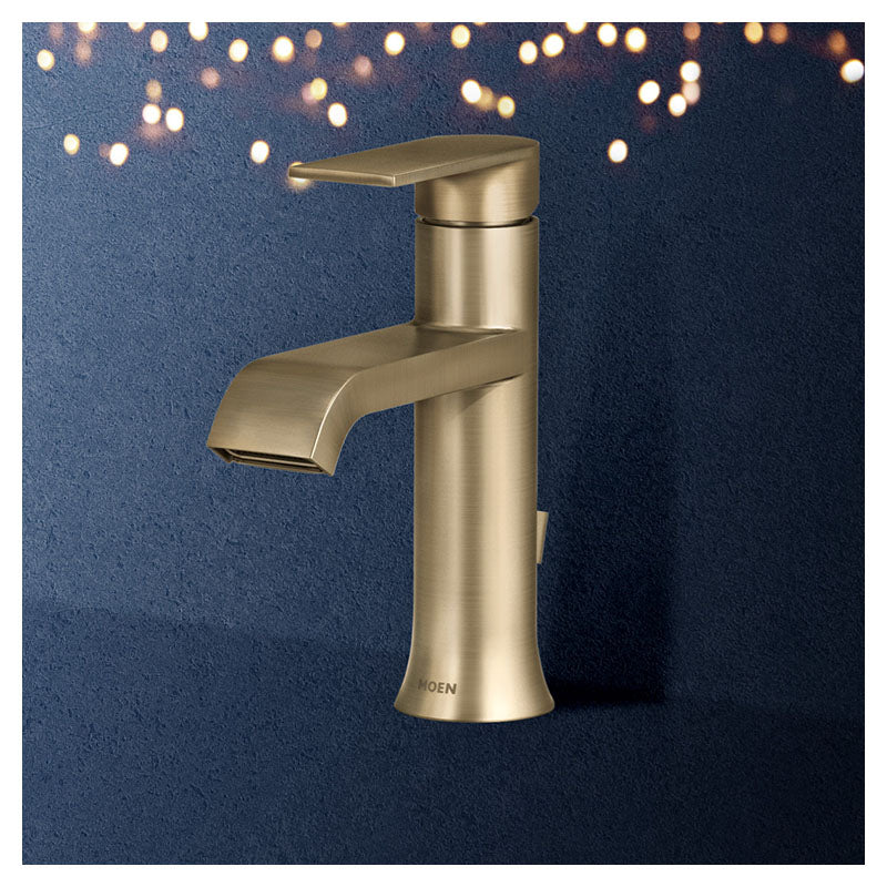 Moen Genta Low Profile Single-Handle Lavatory Faucet Brushed Gold