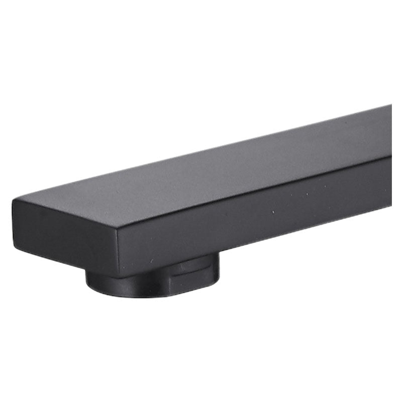 Matte black low-arc single-handle lavatory faucet