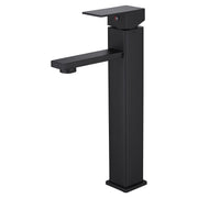 Matte black single-handle high-arc sink faucet
