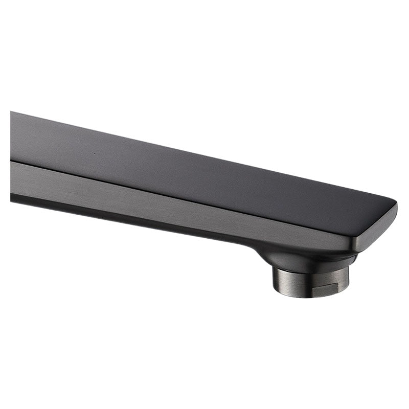 Grifo lavamanos monomando cuello alto gris gunmetal