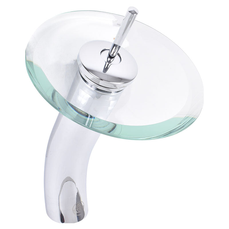 Grifo para lavamanos monomando cuello alto Premium cromado tipo palanca