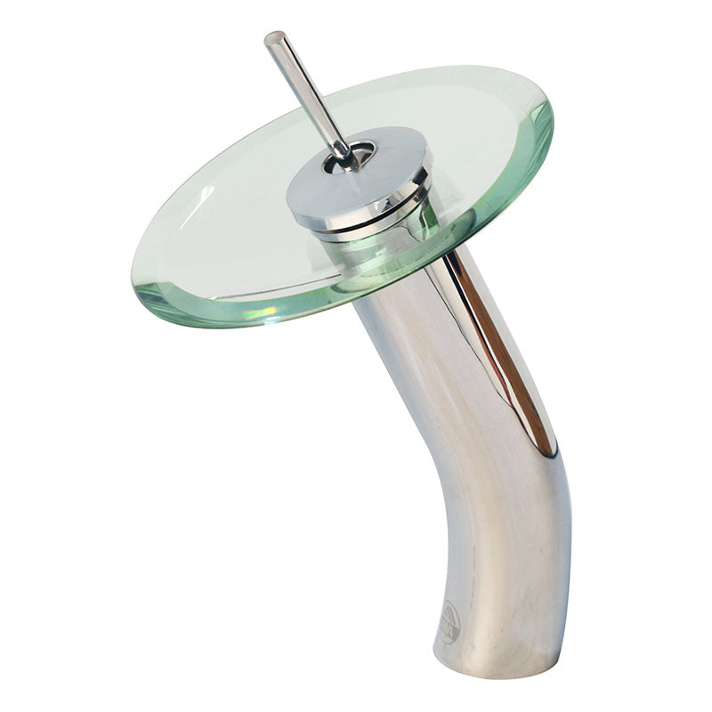 Grifo para lavamanos monomando cuello alto Premium cromado tipo palanca